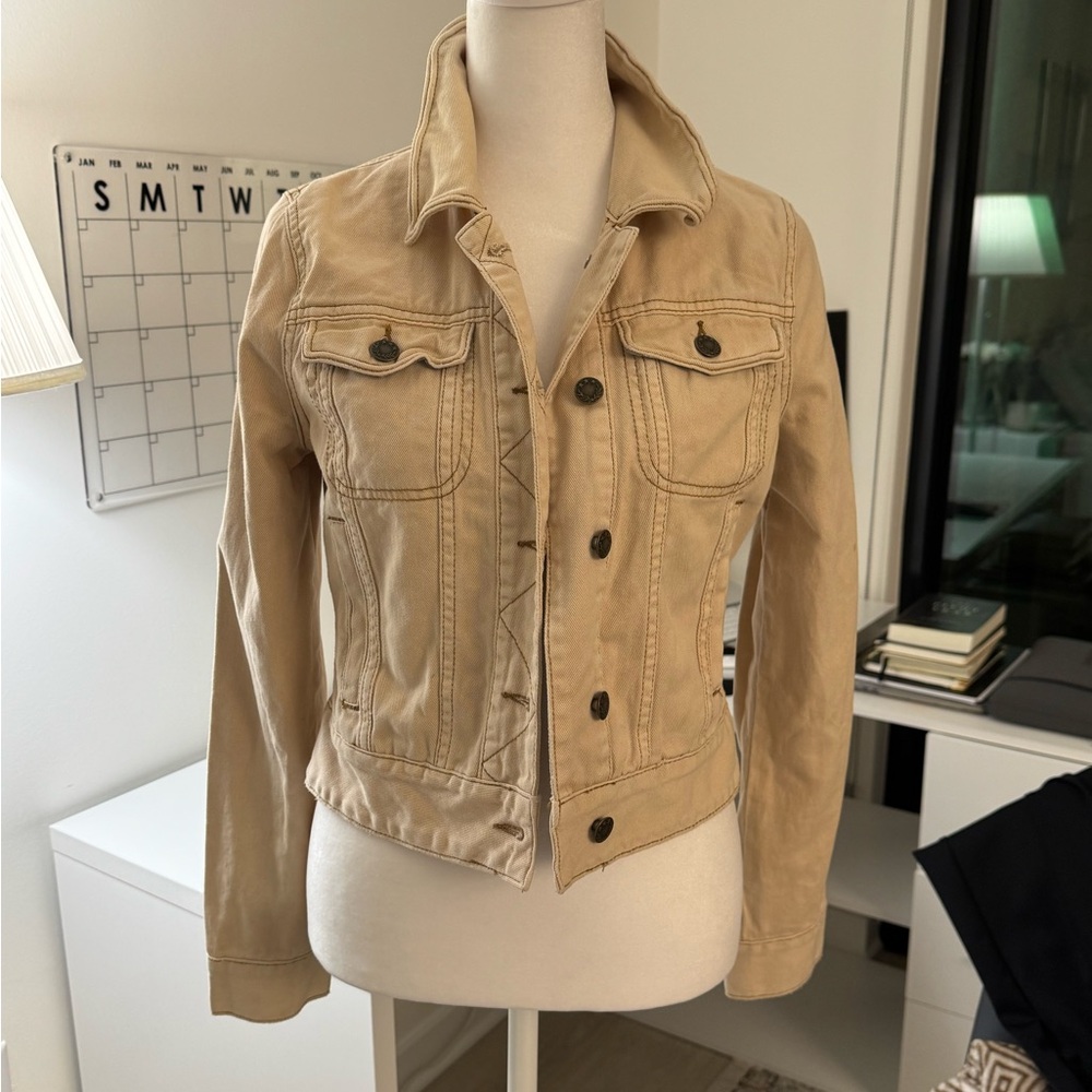 Free People Tan Jean Jacket